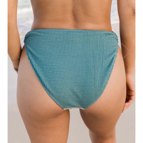 💕Textured Teal and Taupe Bikini Size Med New - Picture 6 of 9
